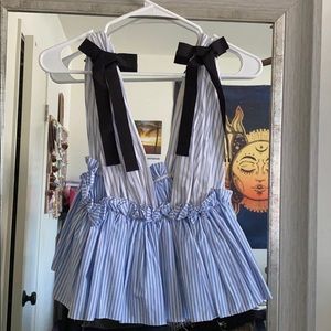 Pretty light blue zara top